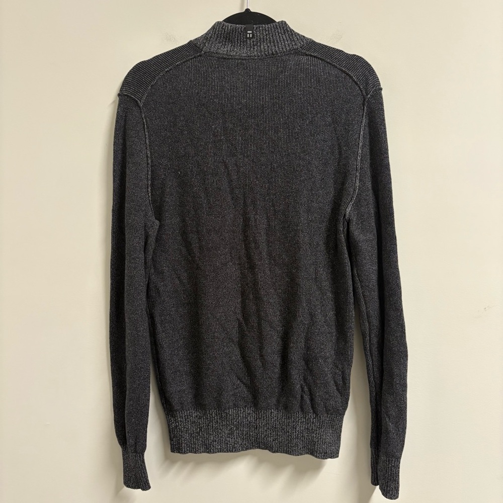 Tommy John Men's Gray Quarter Zip Cotton Blend Sweater - Size Medium‎ - Picture 8 of 8